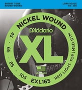 Electric Bass Guitar Strings Nickel Wound XL165 Single Set of EXL165 Long Scale Soft/Regular 45-105